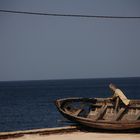 Ein Boot in Akko