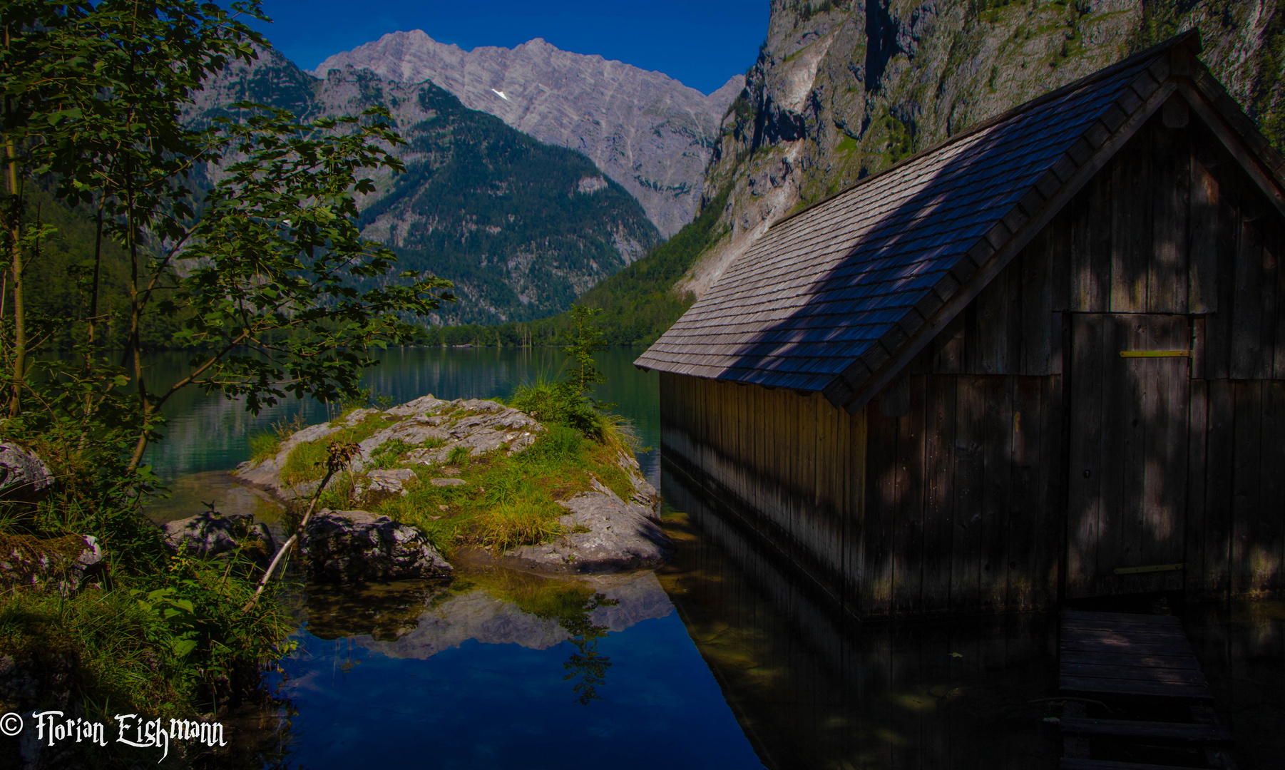 Ein Bootshaus am Obersee