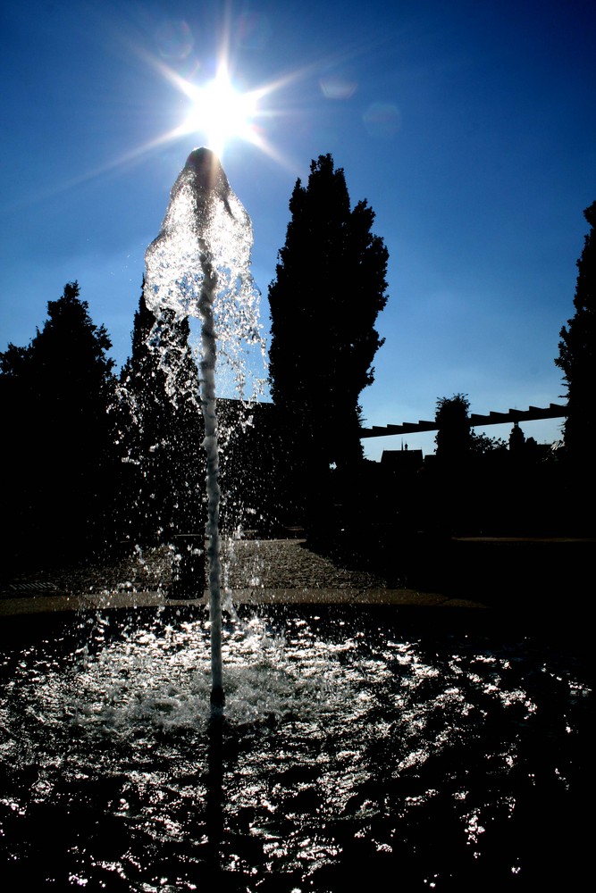 Ein Brunnen im Sommer