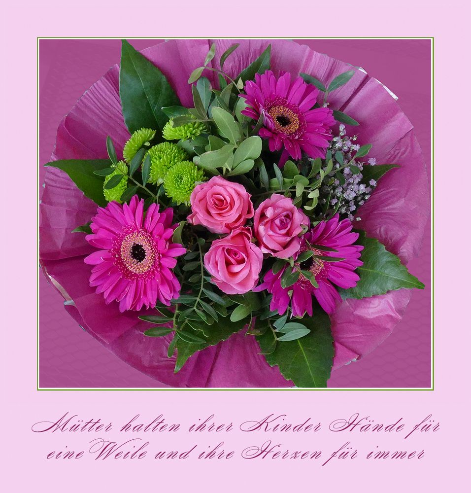 Ein bunter Blumenstrauss zum Muttertag Foto & Bild karten, spezial