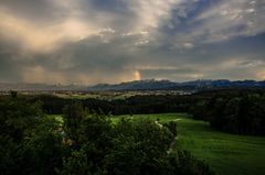 Ein bunter Fleck über den Wendelstein