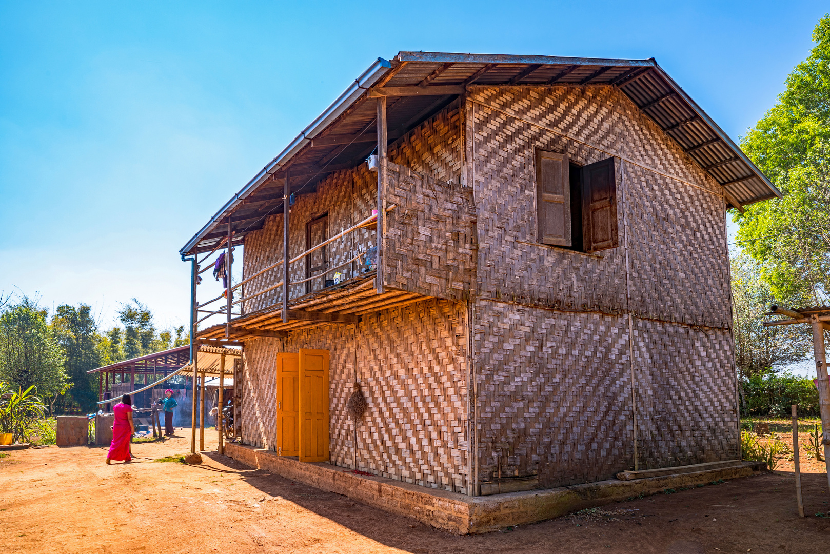 Ein burmesisches Bauernhaus