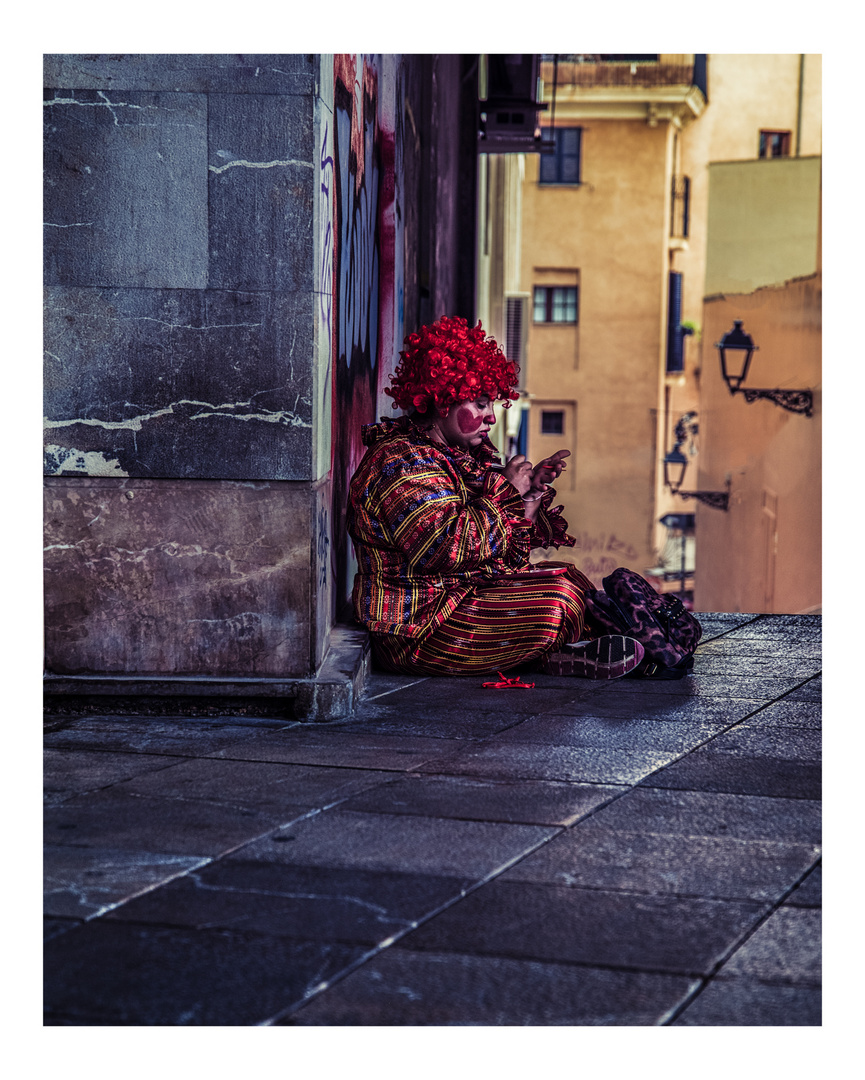 Ein Clown in Palma.