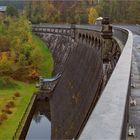 Ein Dackel auf der Staumauer