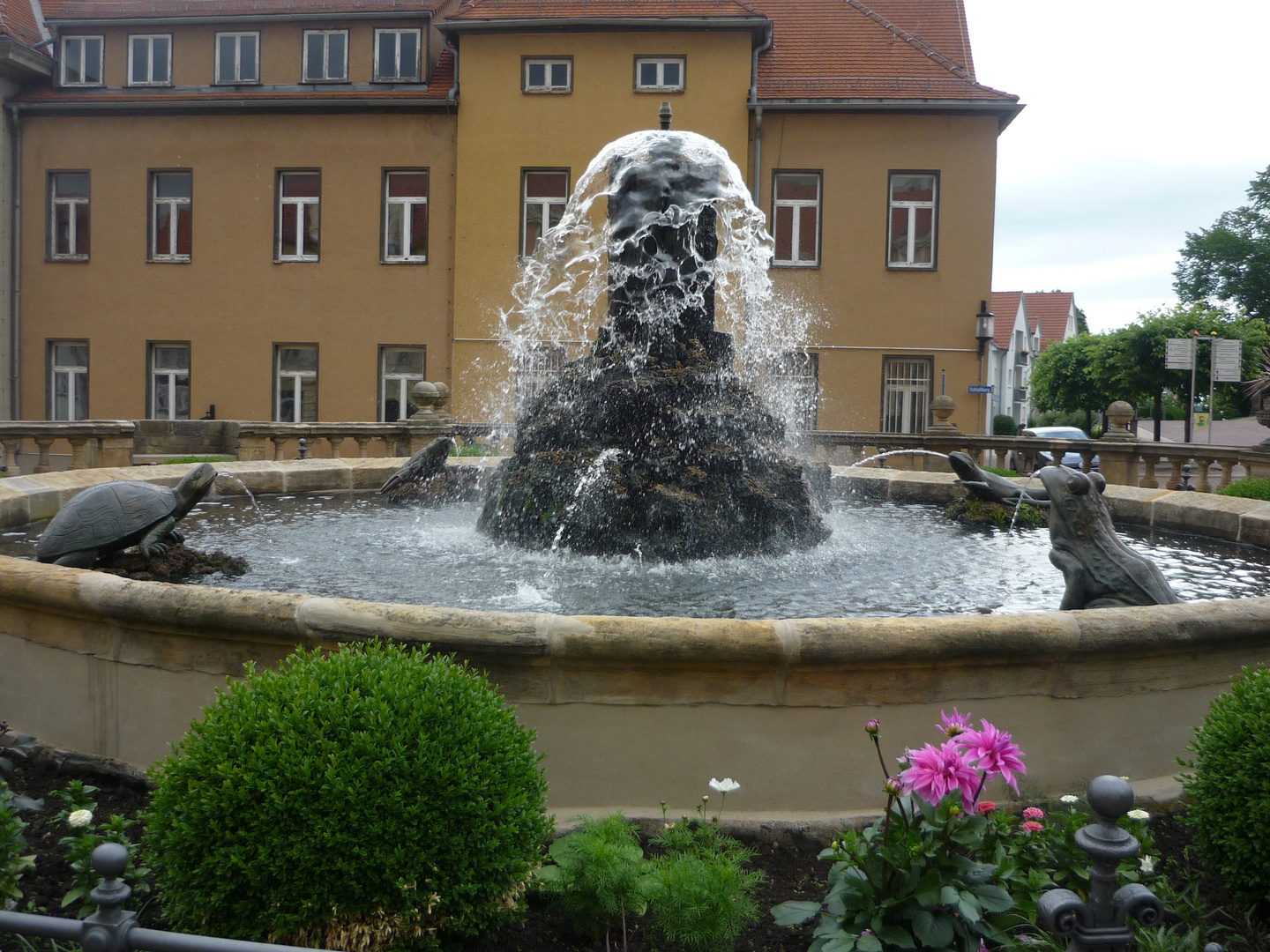 Ein Detail von der Wasserachse in Gotha .