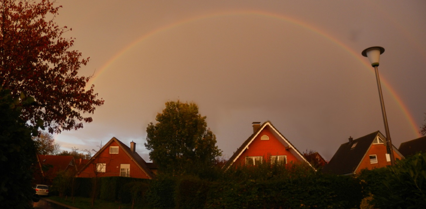 Ein doppelter Regenbogen in Münster
