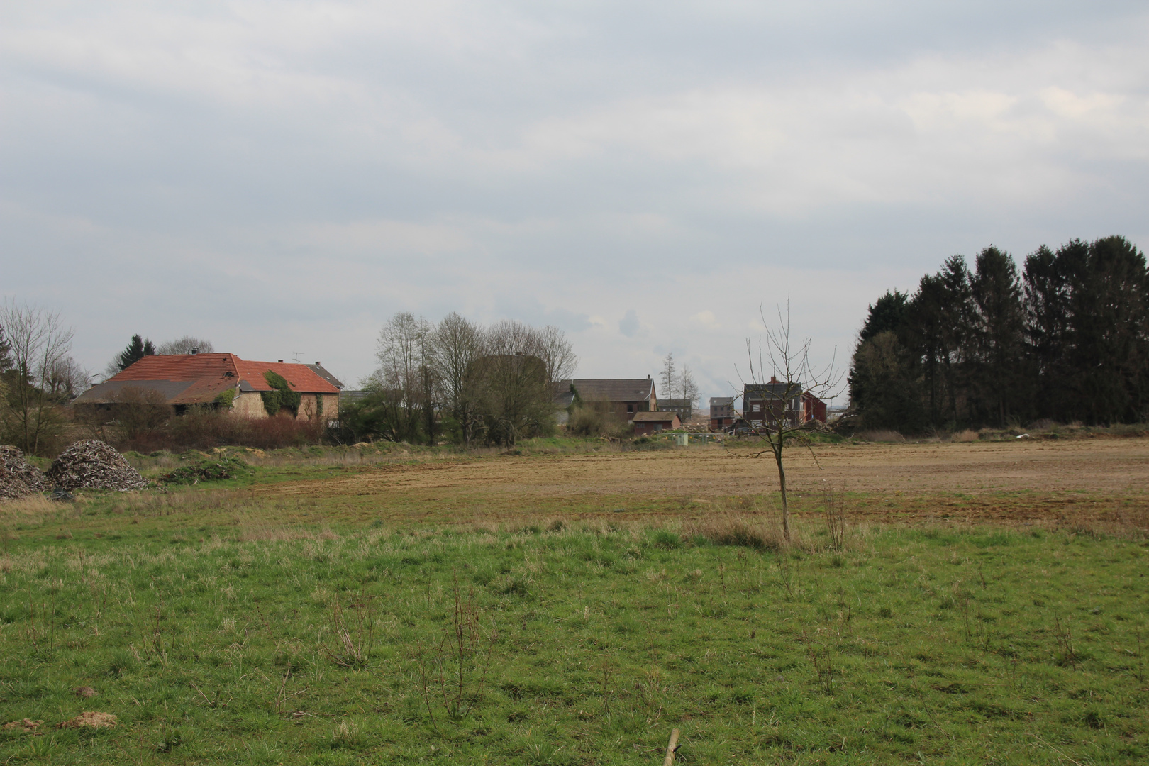 Ein Dorf verschwindet: Borschemich - Blick nach NO am 03.04.2016