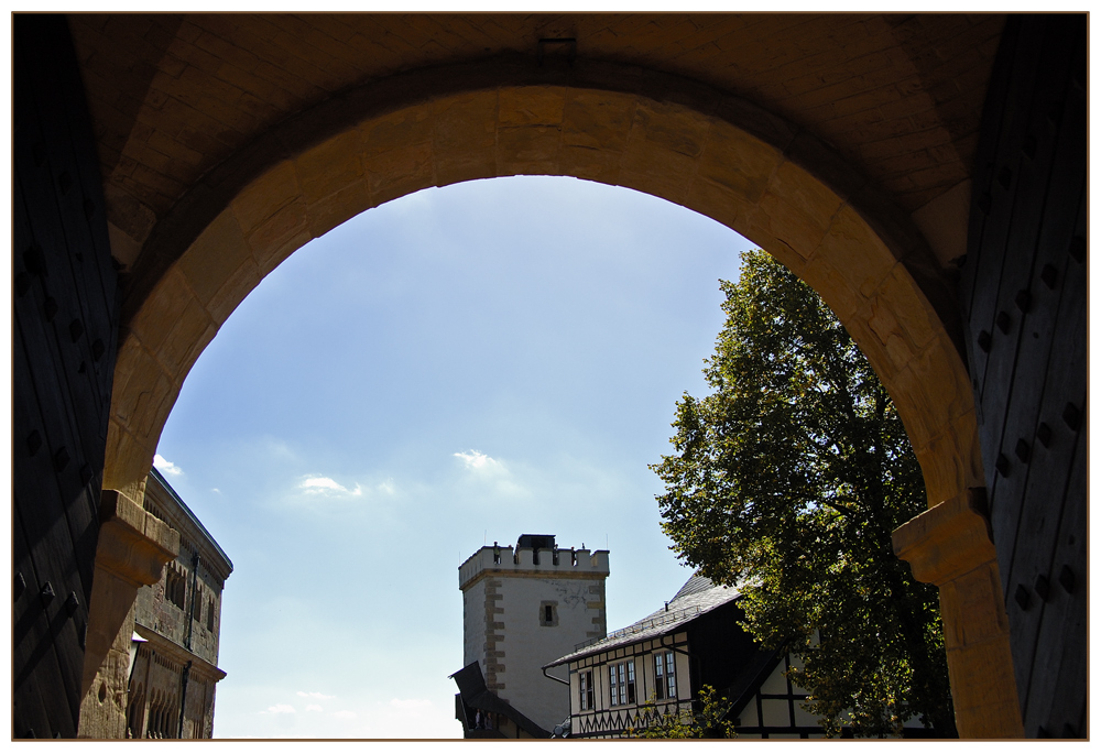 Ein Durchblick auf der Wartburg.