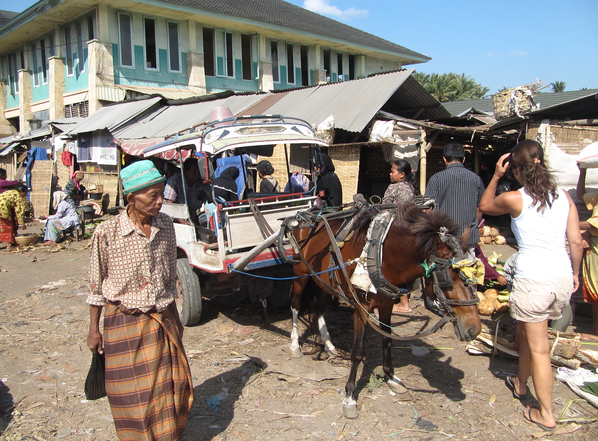 Ein einheimischer Markt auf Lombok