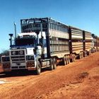 Ein einsamer Roadtrain in Australien