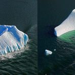 Ein Eisberg dümpelt schöner als der andere im Prins Christian Sund (3D-X-View)