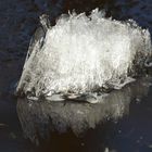 Ein Eisberg spiegelt sich im Fredersdorfer Mühlenfließ