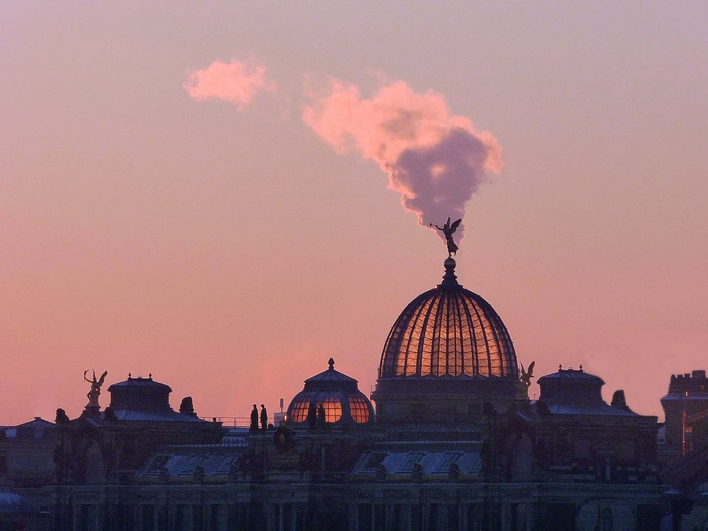 ein eisiger Morgen in Dresden