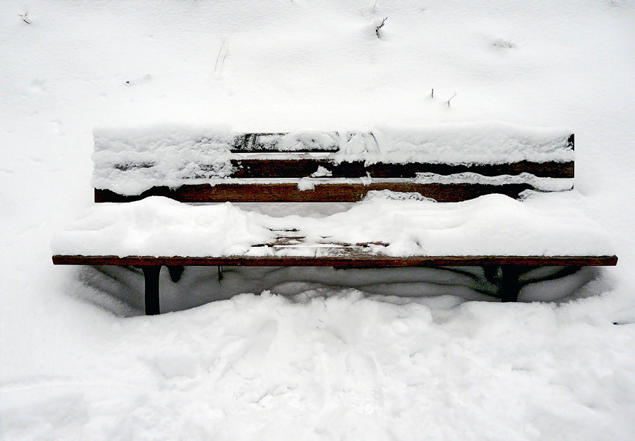 ...ein eiskalter Sitzplatz