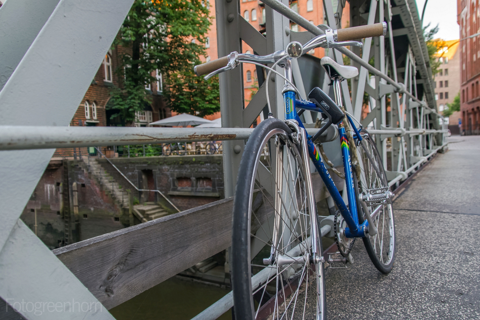 Ein Fahrrad in der Speicherstadt