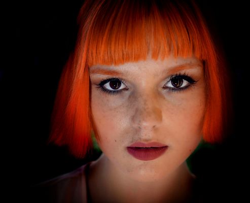 ein farbenfrohes Porträt