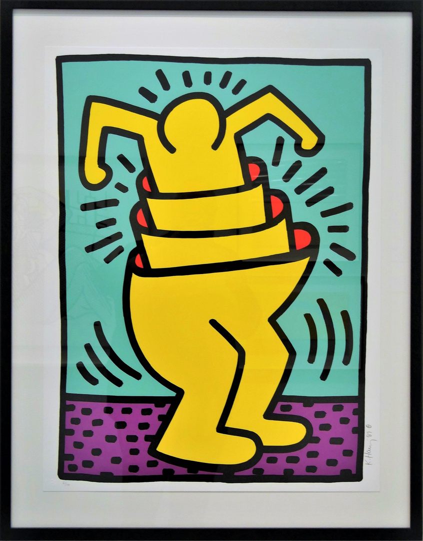  ein Farbsiebdruck von Keith Haring Foto &amp; Bild grafik, kultur