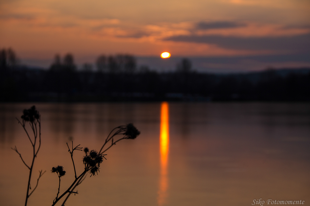 Ein Februarabend am See