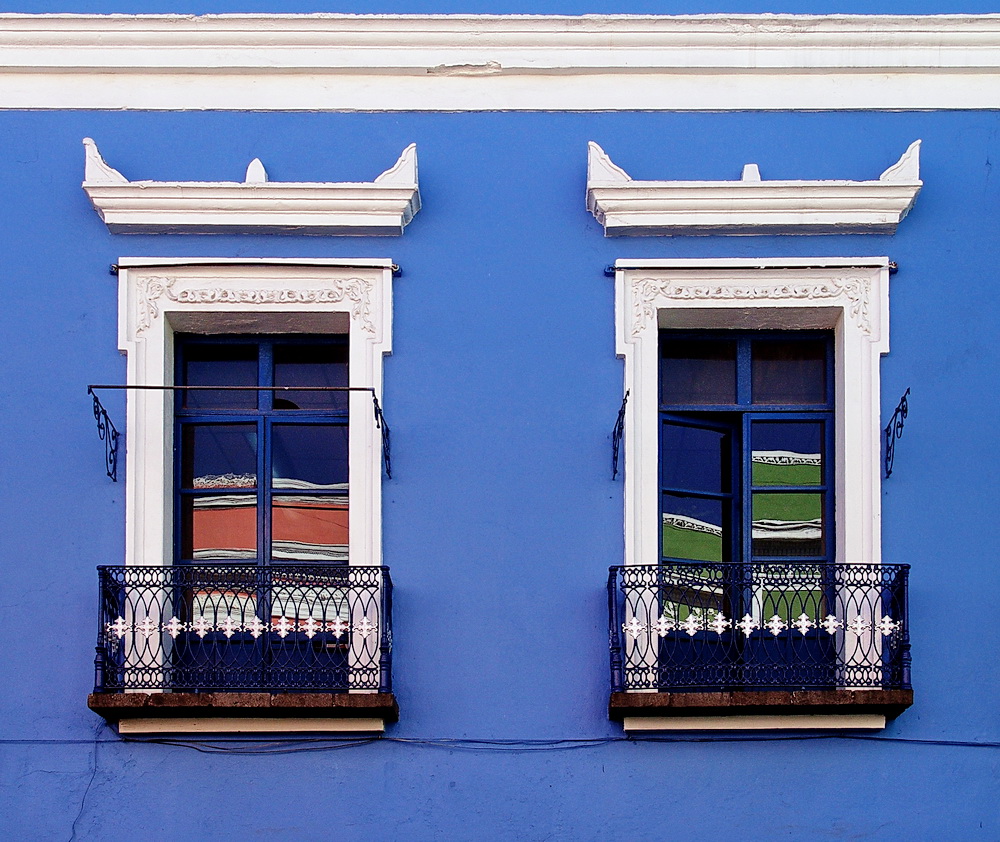 Ein Fenster in Puebla Mexico