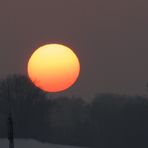 Ein Feuerball in Schmitten Freiburg Schweiz