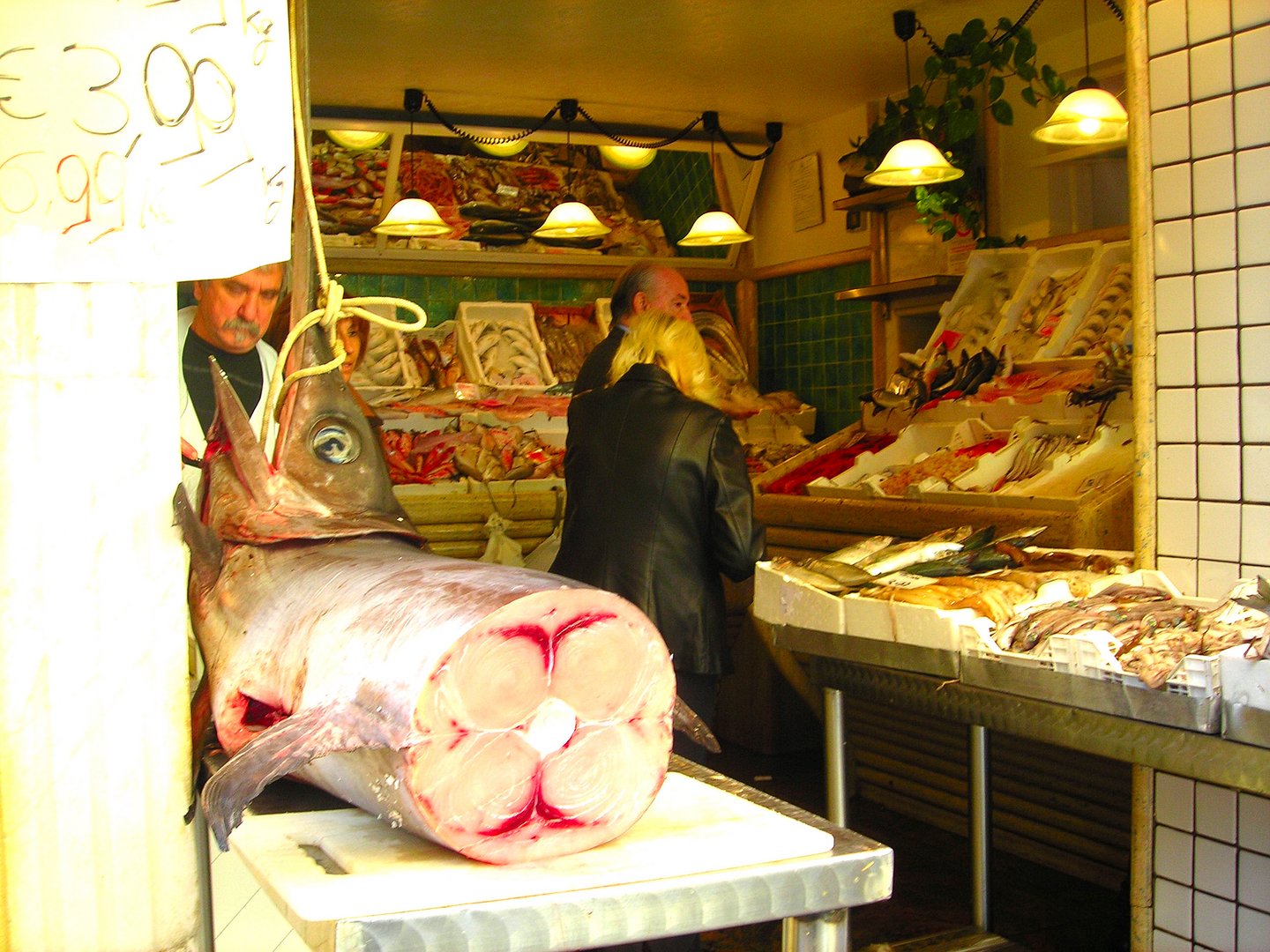 ein Fischladen in Agriento/Sizilien