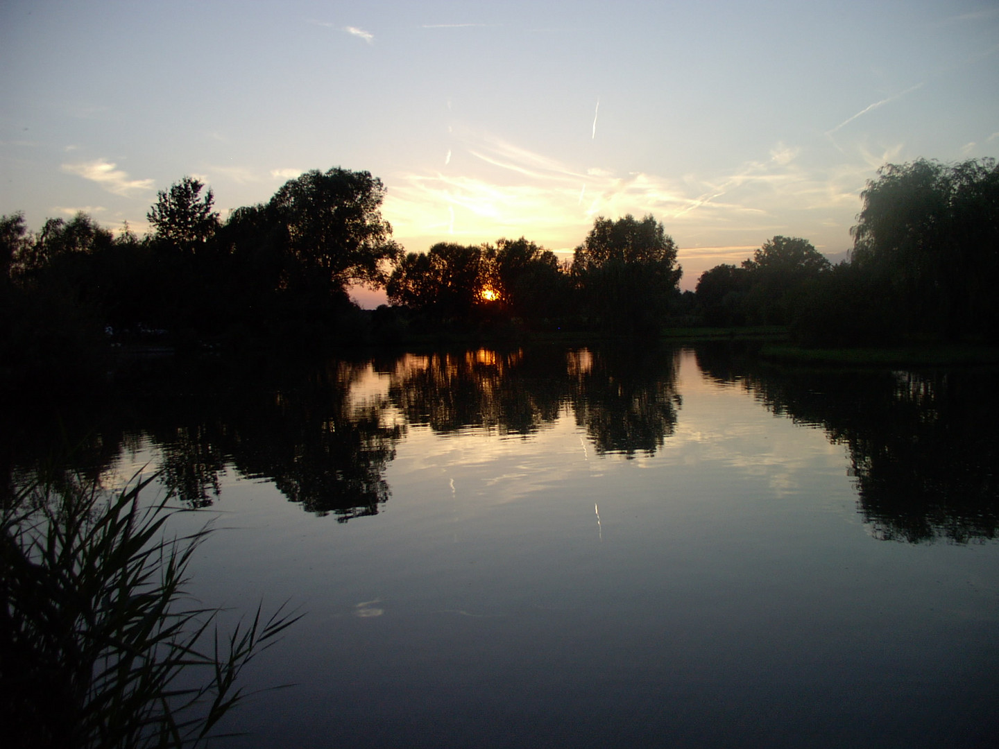 Ein Fischteich in Siegendorf - Sonnenuntergang