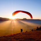 Ein Flug zum Sonnenuntergang