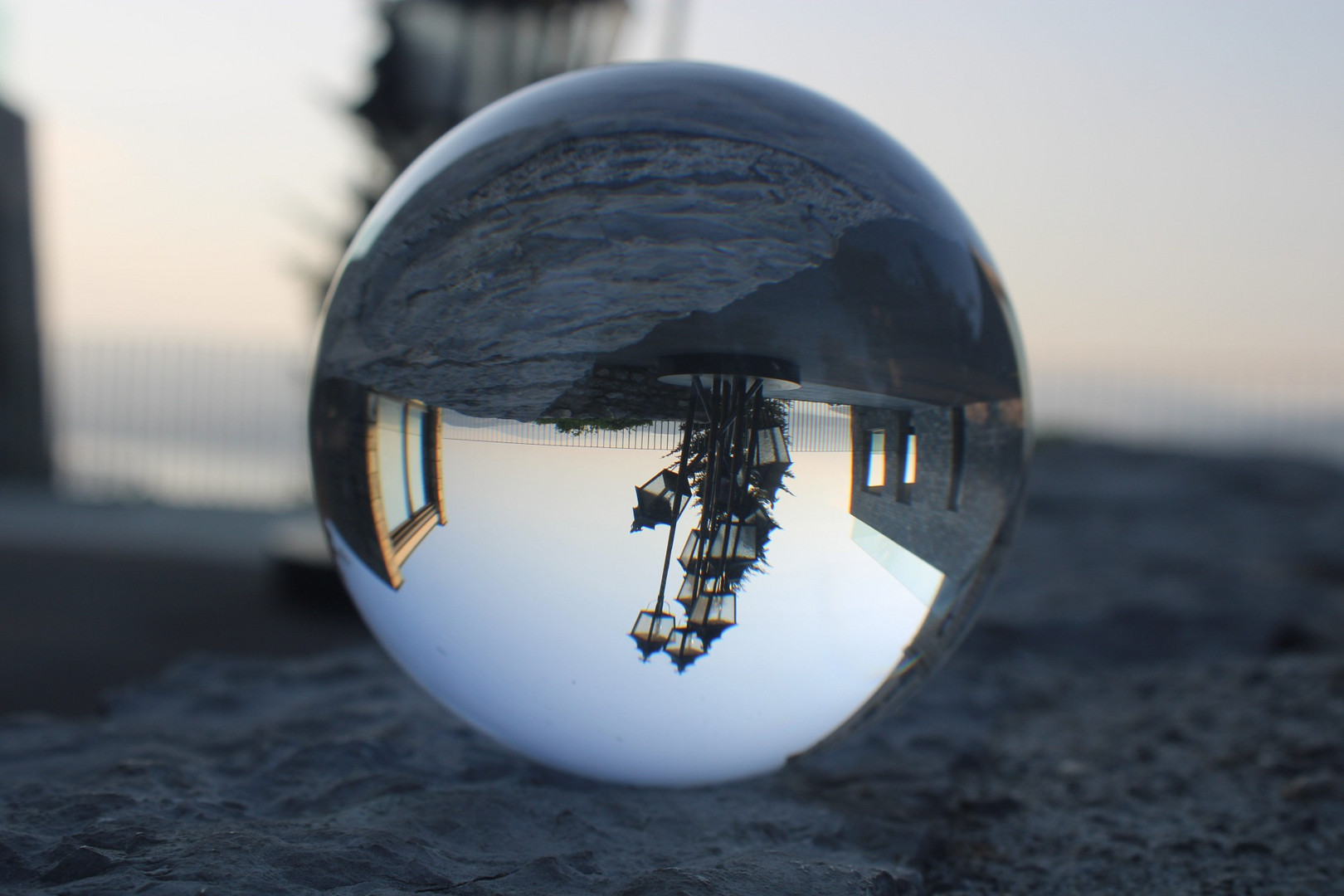 Ein Foto mit den Lensball in Bürgenstock