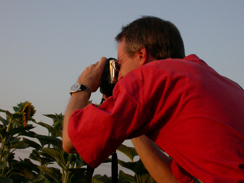 ein Fotograf bei der Arbeit