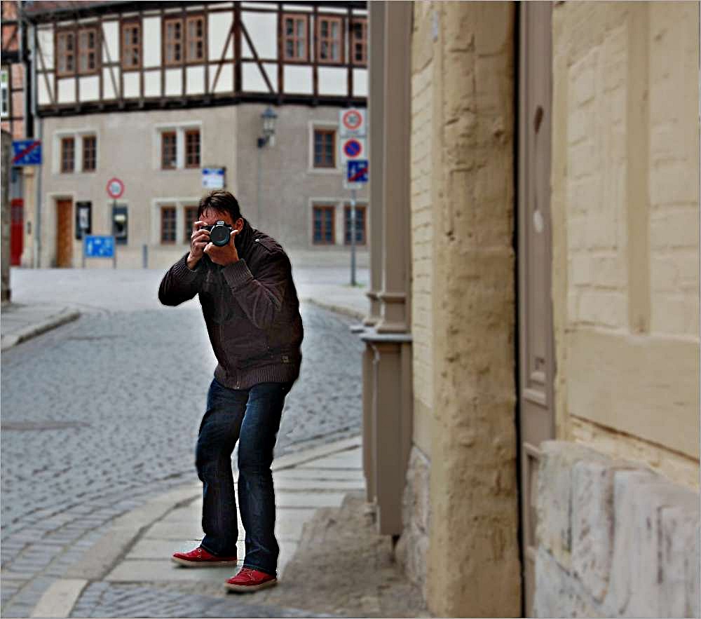 ein Fotograf in Quedlinburg