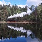 Ein Fotozug der Muskauer Waldeisenbahn ...