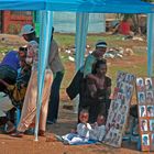 Ein Friseurgeschäft in Soweto