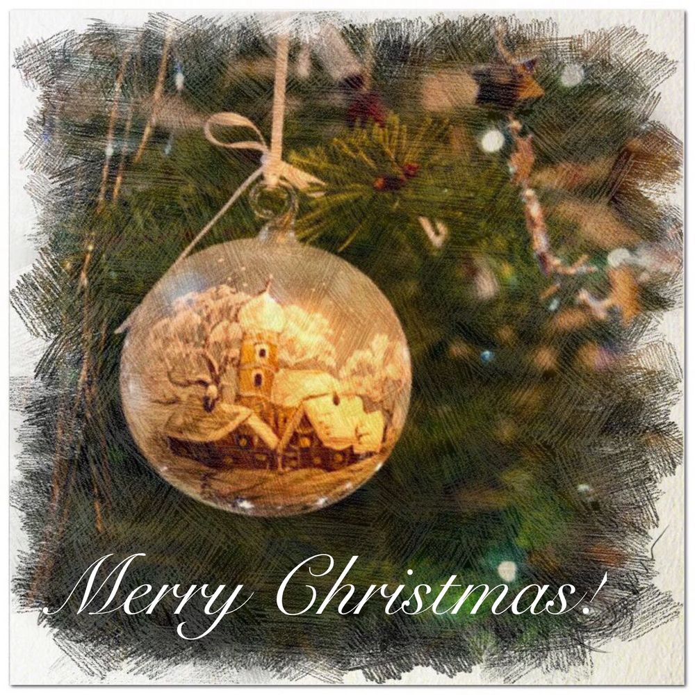 Ein frohes, glückliches und gesegnetes Weihnachtsfest Foto & Bild