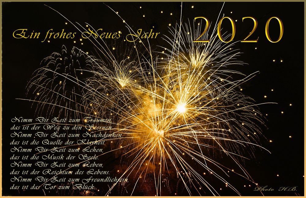 Ein frohes neues Jahr 2020 Foto & Bild fotomontage, gratulation und