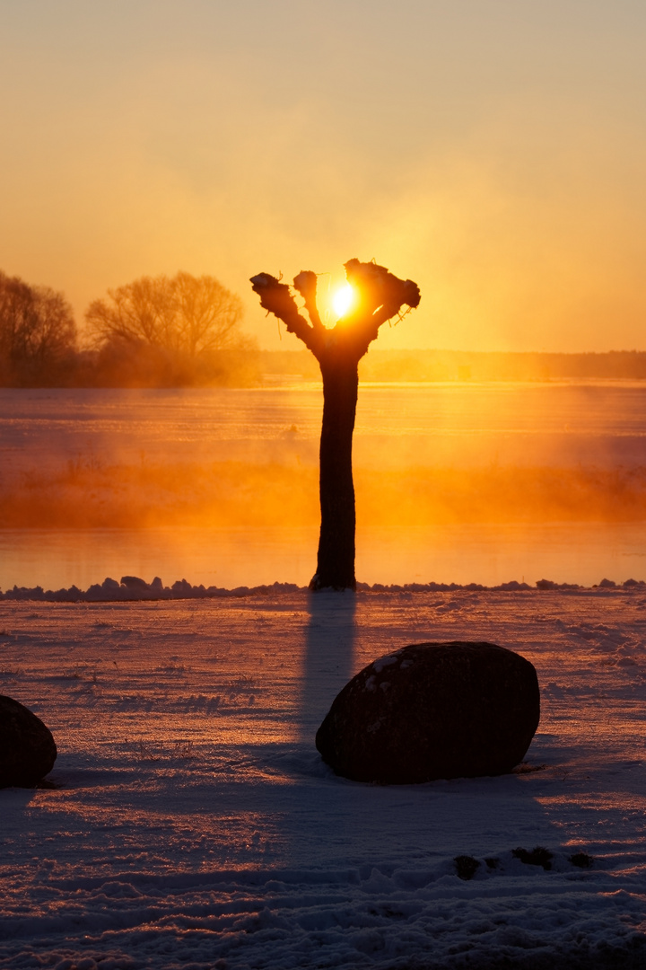 Ein frostiger Sonnenaufgang