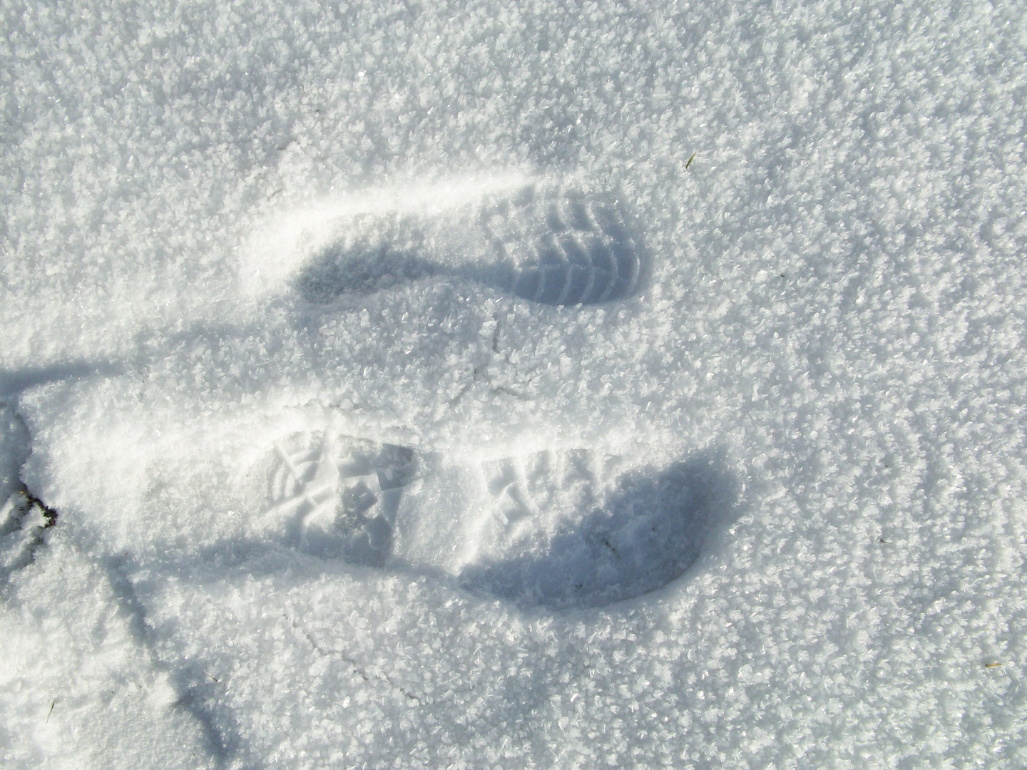 ein Fußabdruck im schnee...