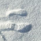 ein Fußabdruck im schnee...