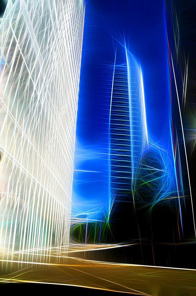Ein Geschäftshaus in Frankfurt/M in abstrakt