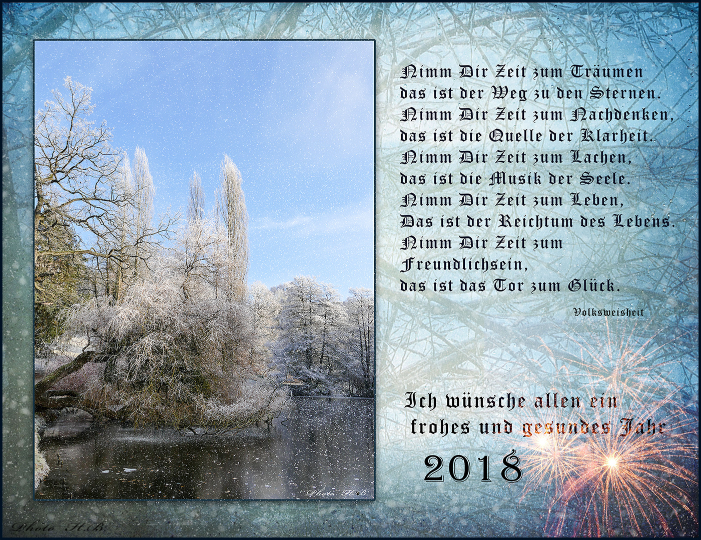 EIN GESUNDES UND FROHES JAHR 2018 Foto & Bild spezial, composing