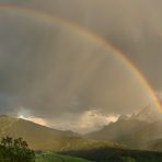 Ein Gewitter zog durch das Pustertal, (Südtirol) Es regnete in Strömen, dieses Schauspiel konnten...