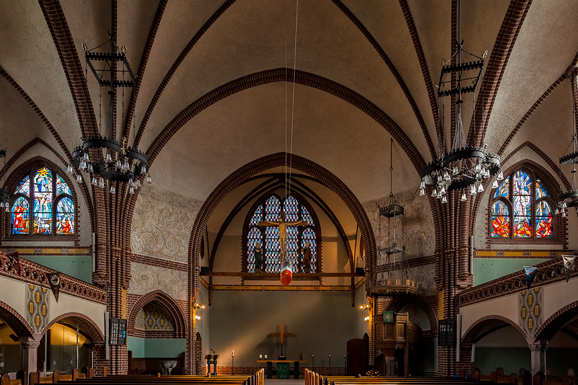 Ein Gewölbe in einer Kirche