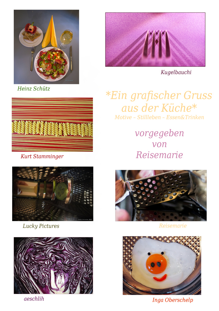 *Ein grafischer Gruß aus der Küche* Collage von Inga