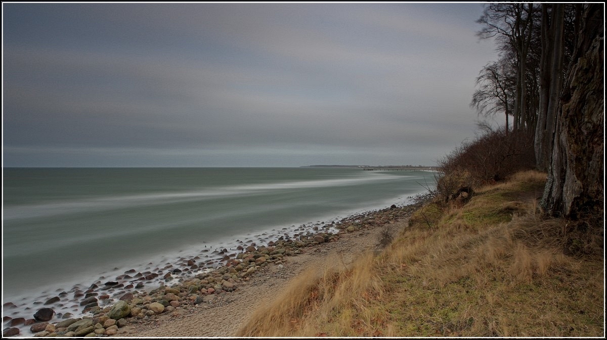 ein grauer Tag am Strand von Heiligendamm