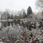Ein grauer Wintertag am Baruther Dorfteich