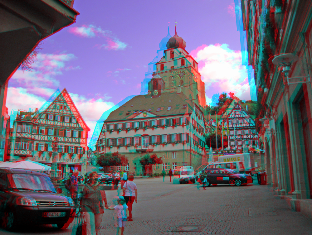 Ein Gruß aus Herrenberg... (3D-Anaglyphe)