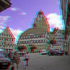 Ein Gruß aus Herrenberg... (3D-Anaglyphe) - nachgeschärft