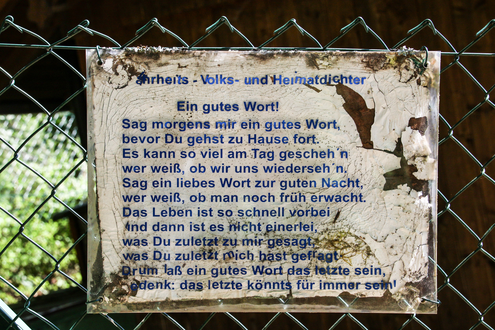 "Ein gutes Wort!"