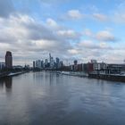 Ein "Hauch" von Winter - Aussicht von der Deutschherrnbrücke im Januar 2016