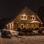 Ein Haus im Schnee