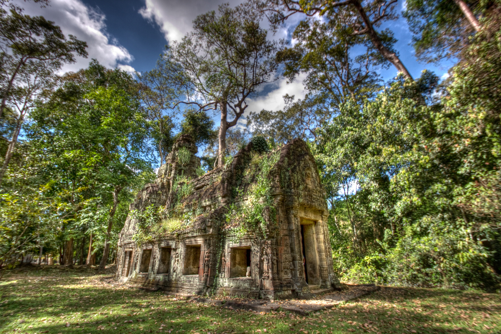 Ein HDR-Bild eines Tempel in der Anlage von Angkor